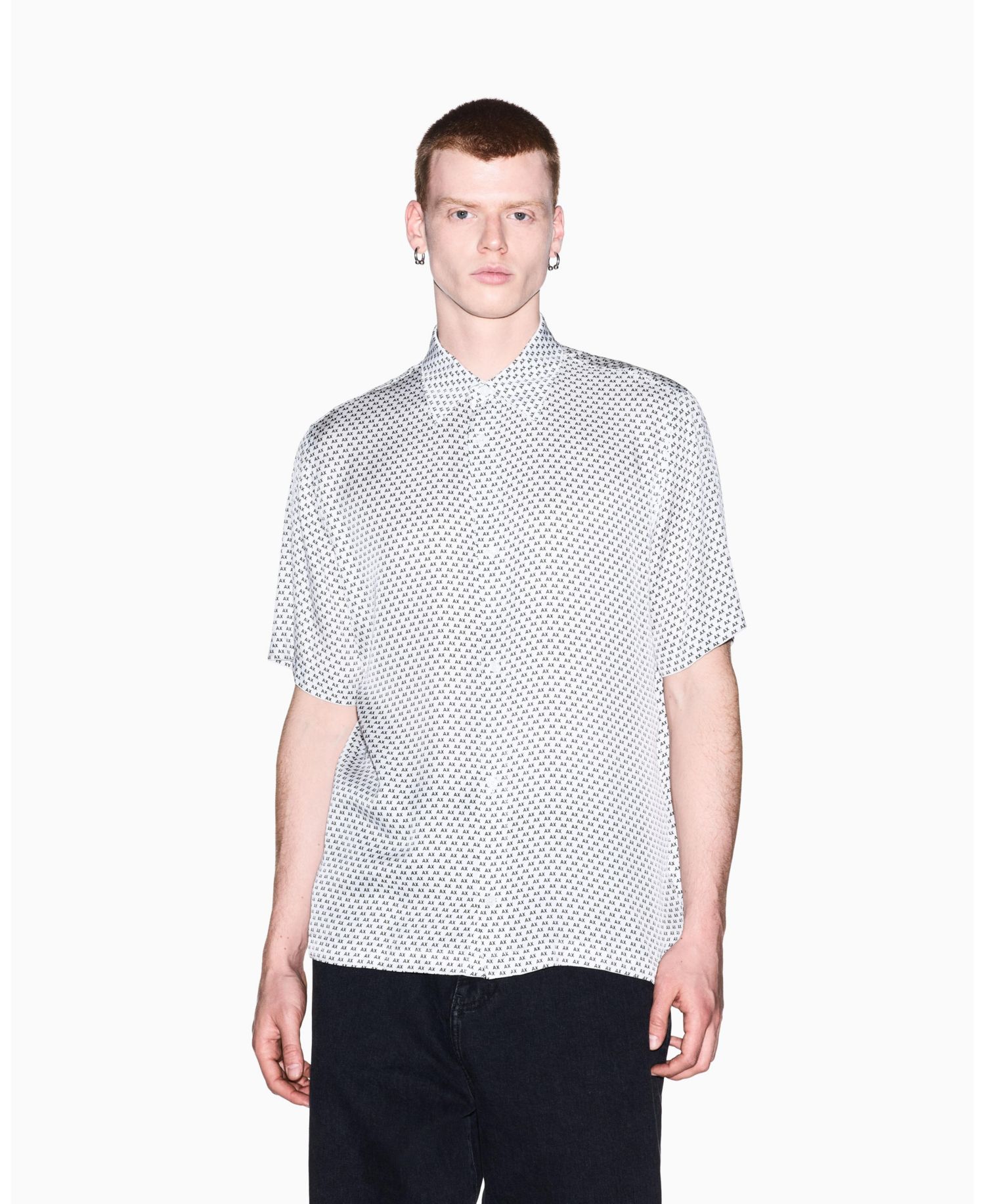 Men's Viscose All Over Logo Woven Shirt