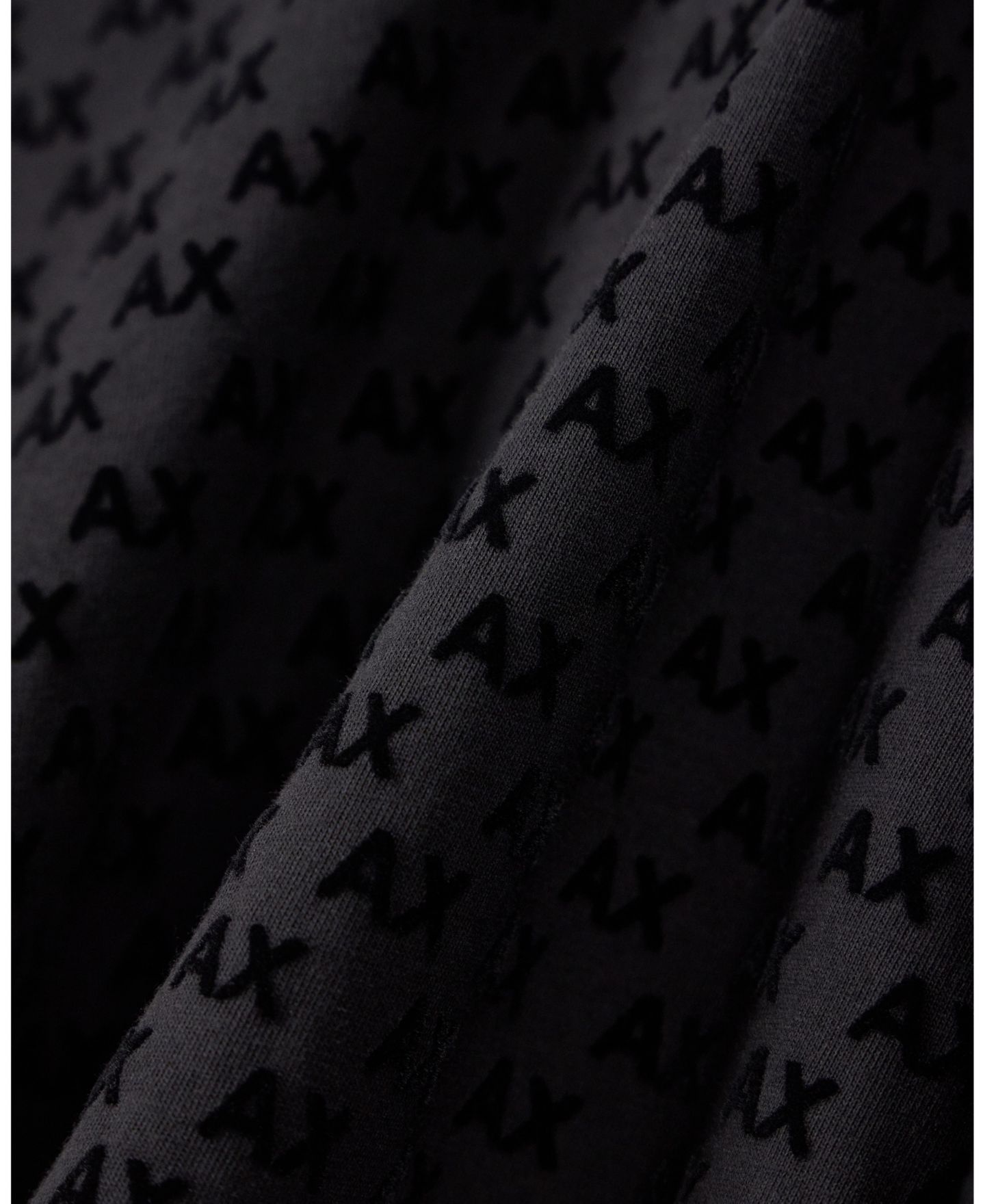 Мужское поло A|X Armani Exchange Flocked All Over Logo Polo Shirt, цвет: Чёрный — фото 5