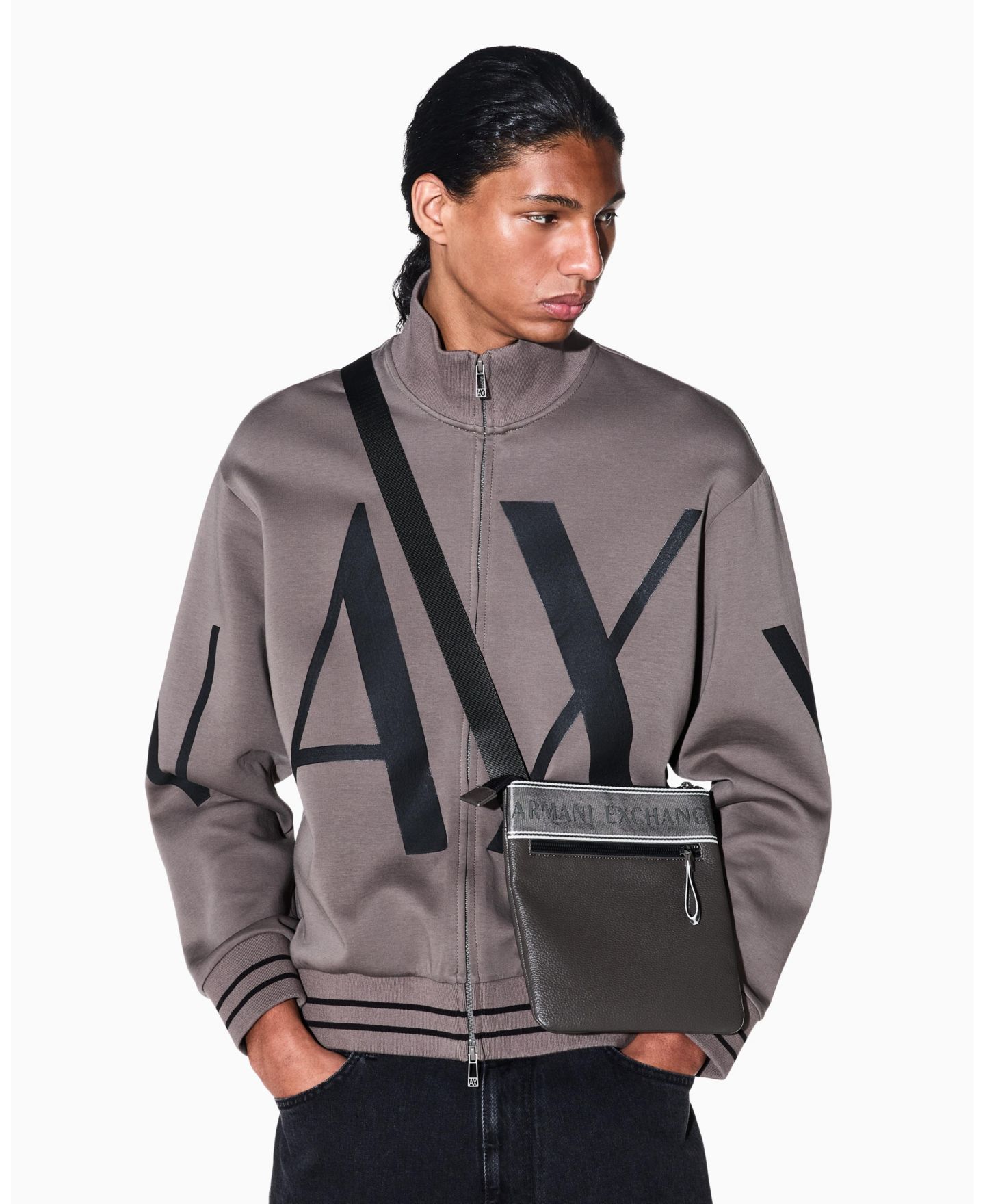 Мужская сумка A|X Armani Exchange Taping Flat Crossbody, цвет: Falcon — фото 6