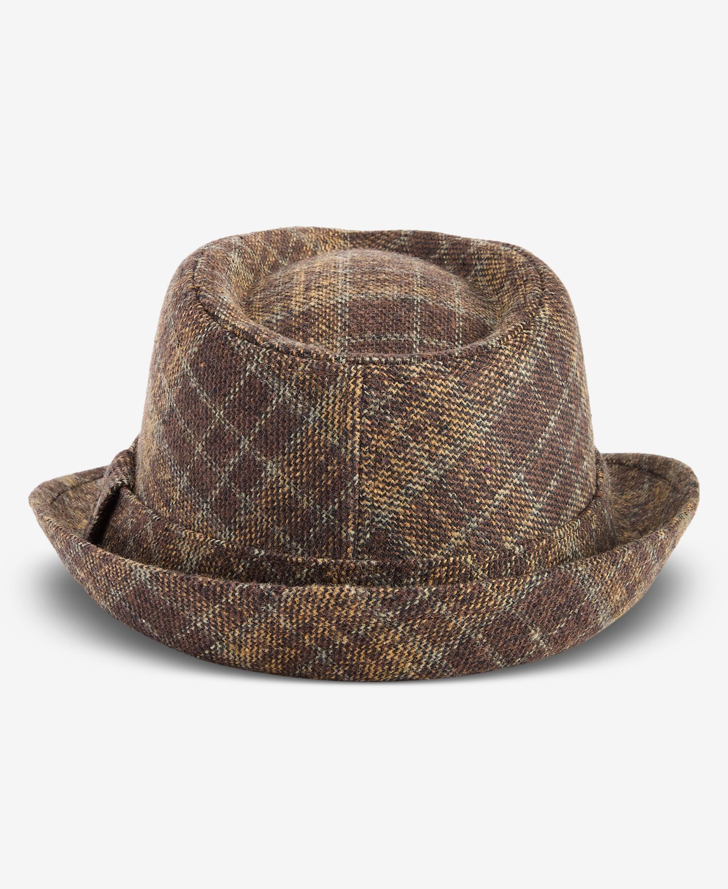 Men's Plaid Snap-Brim Fedora Hat