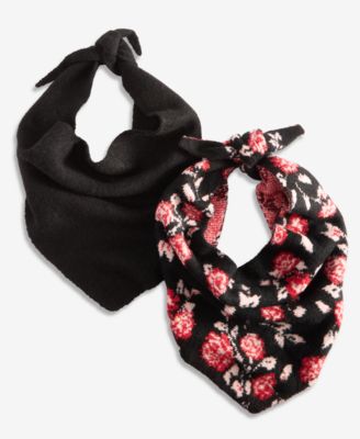 Women's Rose Solid Two-Pack Triangle Scarf Gift Set