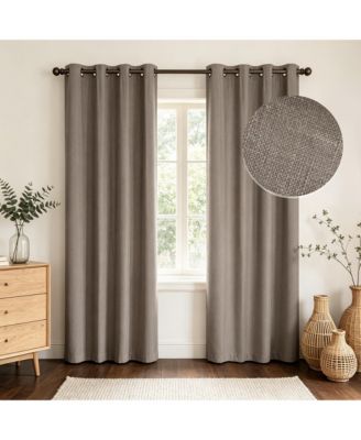 Linen Slub Blackout Grommet Pair