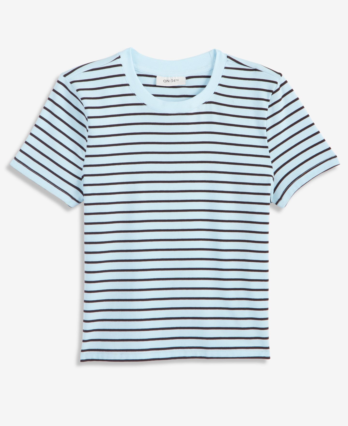 Женская футболка On 34th Cropped Meet and Greet Short-Sleeve T-Shirt, цвет: Синий комбинированный — фото 5