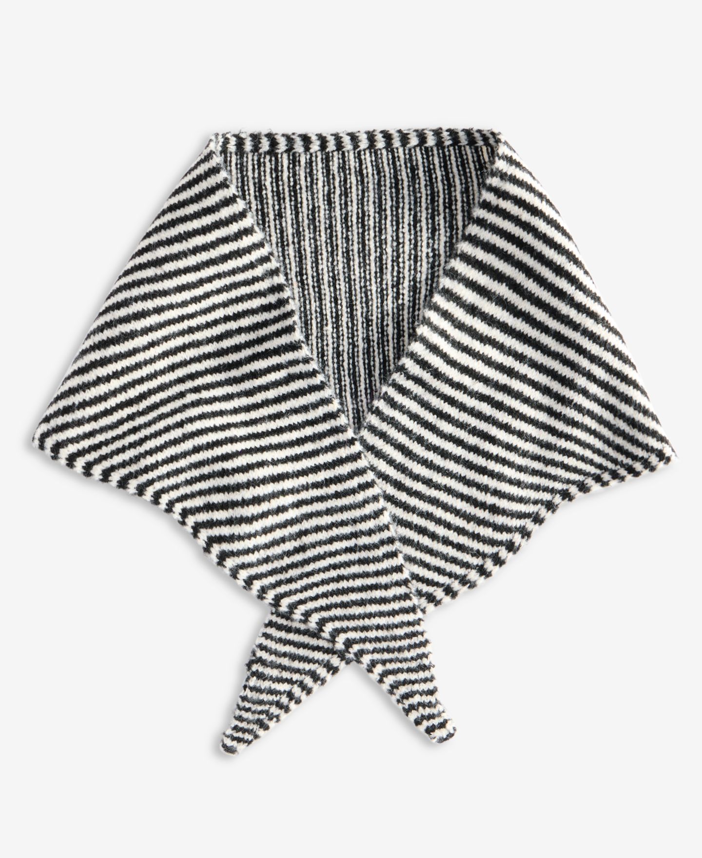 Женский шарф I.N.C. International Concepts Striped Triangle, цвет: Чёрный белый — фото 1