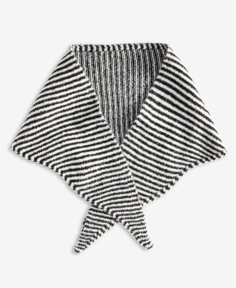 Женский шарф I.N.C. International Concepts Striped Triangle, цвет: Чёрный белый