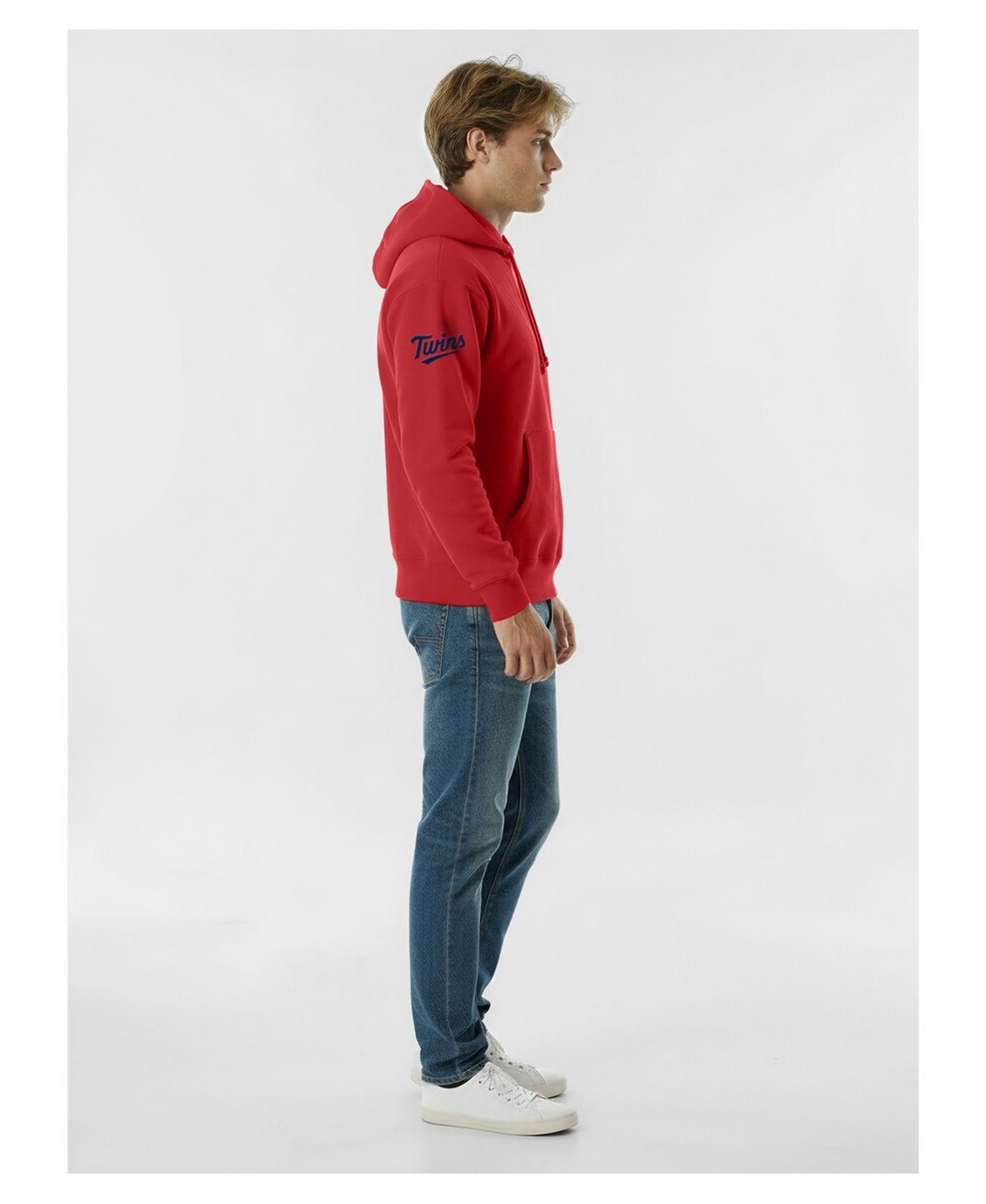 Men's Red Minnesota Twins Reverse Weave Chenille Hoodie