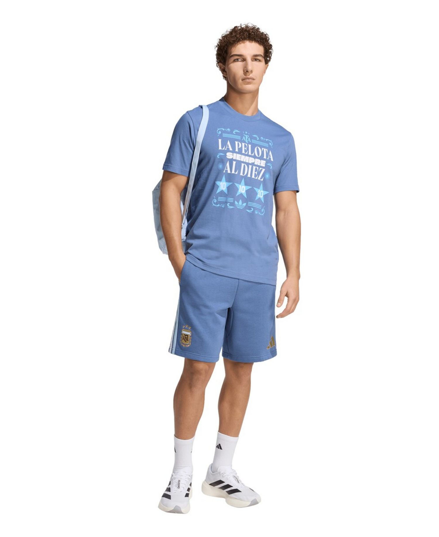 Men's Blue Argentina National Team FIFA x World Cup 2022 Winners Amply T-Shirt