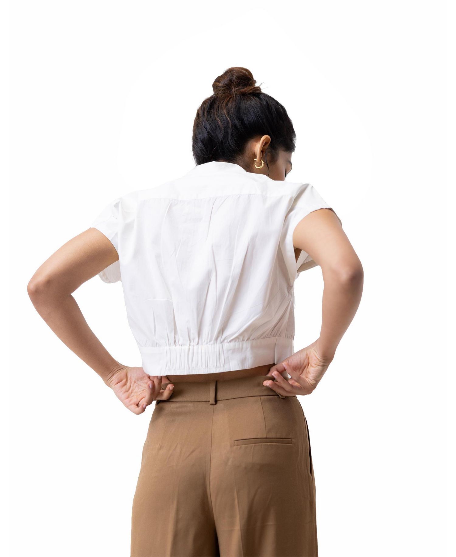 Women's Oversized Crop Shirt
