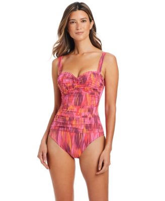 Women's Shirred Underwire One-Piece Swimsuit