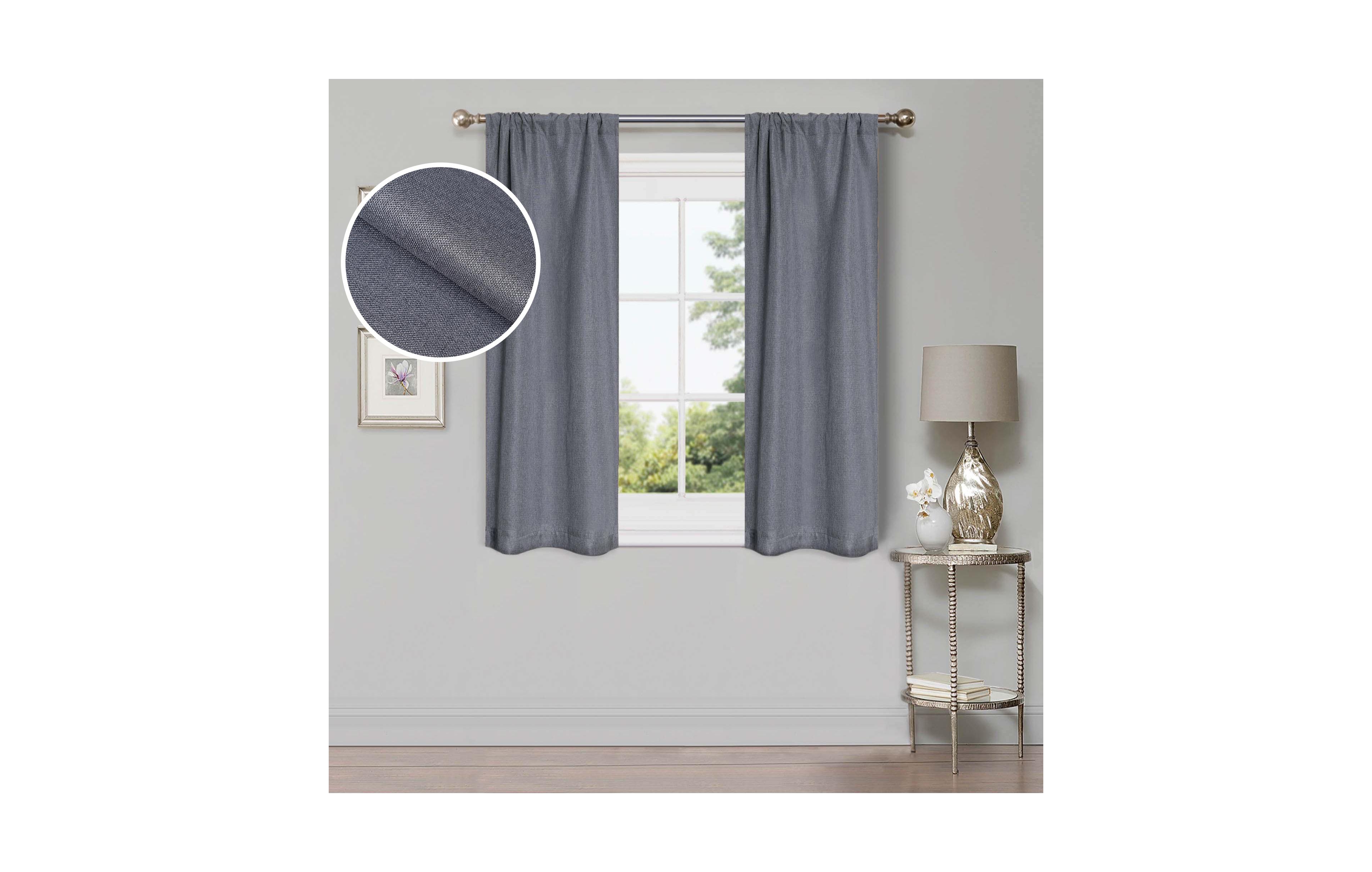 Superior Linen Semi Blackout Rod Pocket Washable Room Darkening Curtains