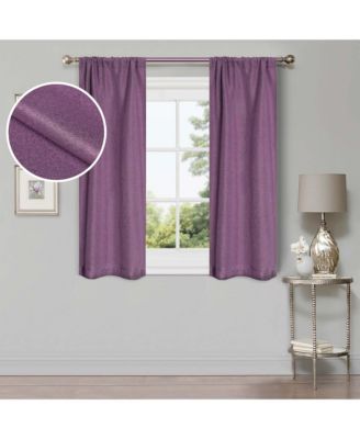 Linen Semi Blackout Rod Pocket Washable Room Darkening Curtains, Set of 2 Panels