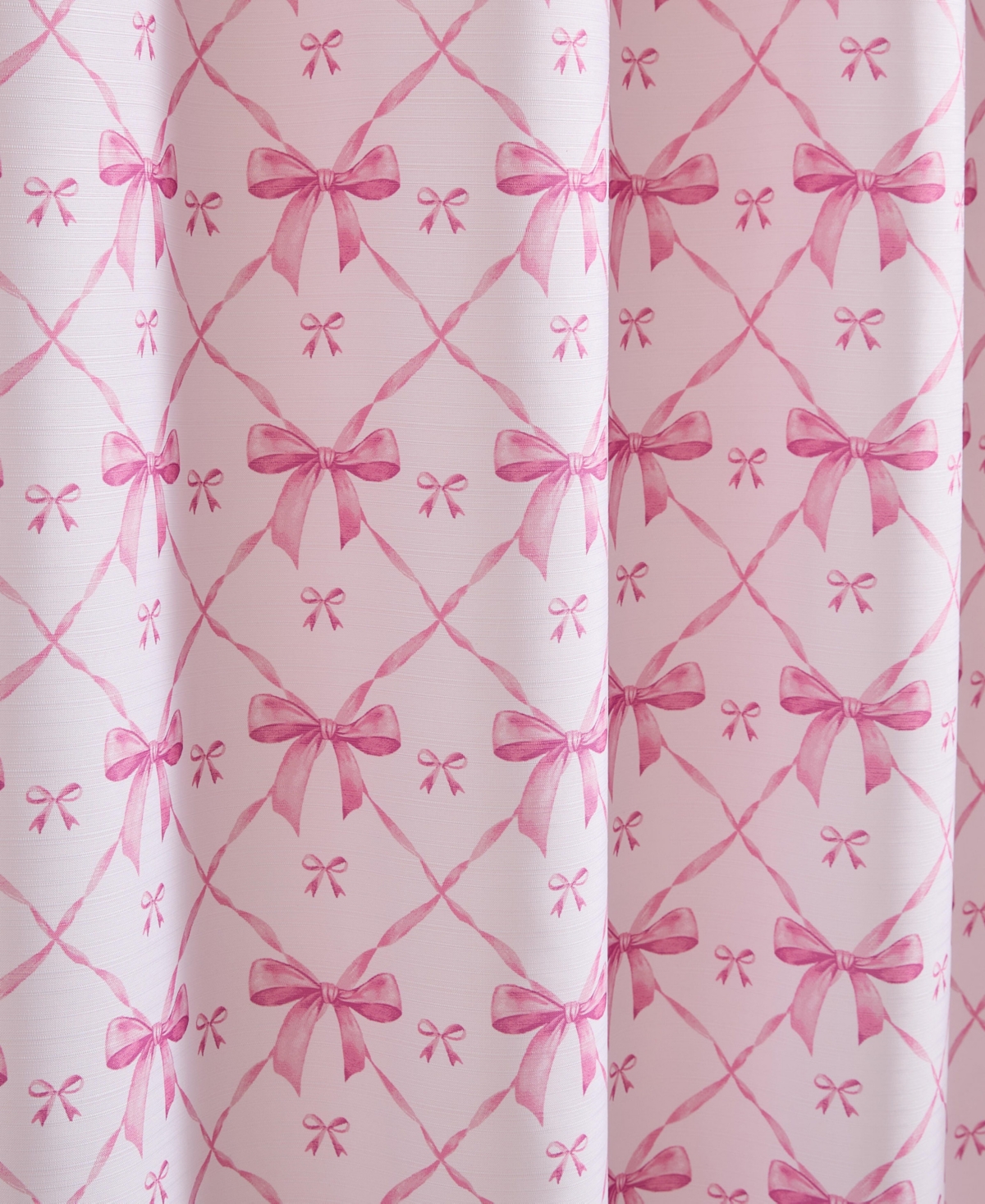 Betsey Johnson Festive Bow Trellis Printed Shower Curtain, 72" x 72"