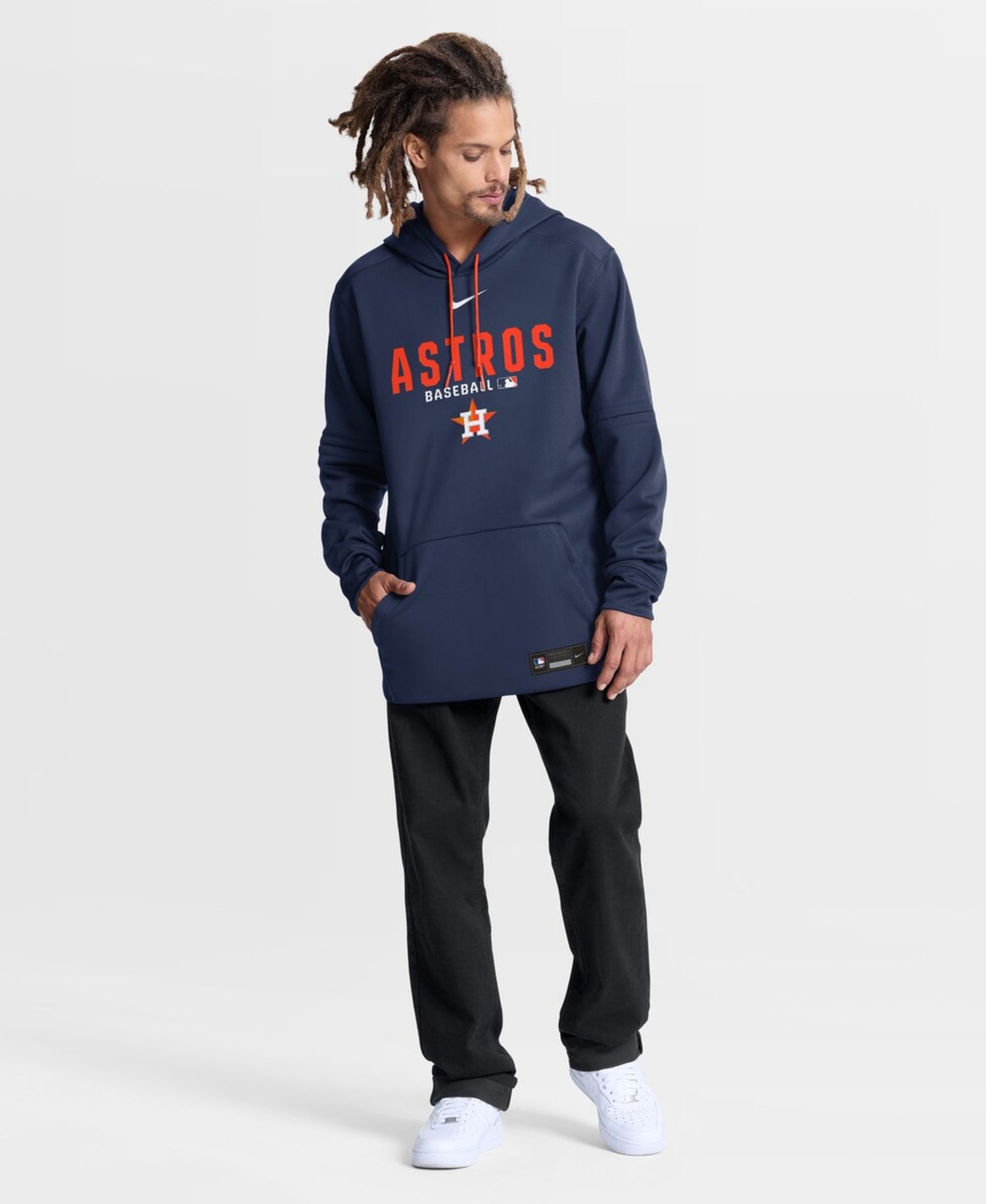 Men's Navy Houston Astros Authentic Collection Therma-FIT Hoodie