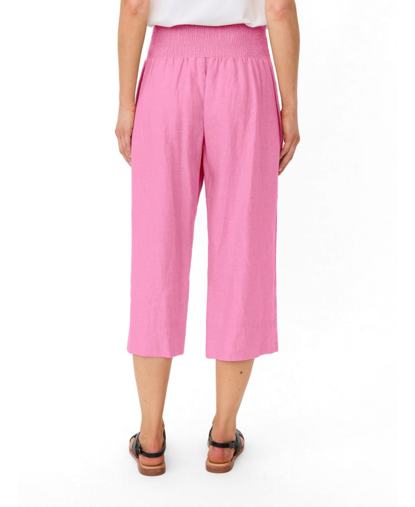 Женские брюки Masai Copenhagen Mapallas Linen Cropped, цвет: Фуксия розовый — фото 2
