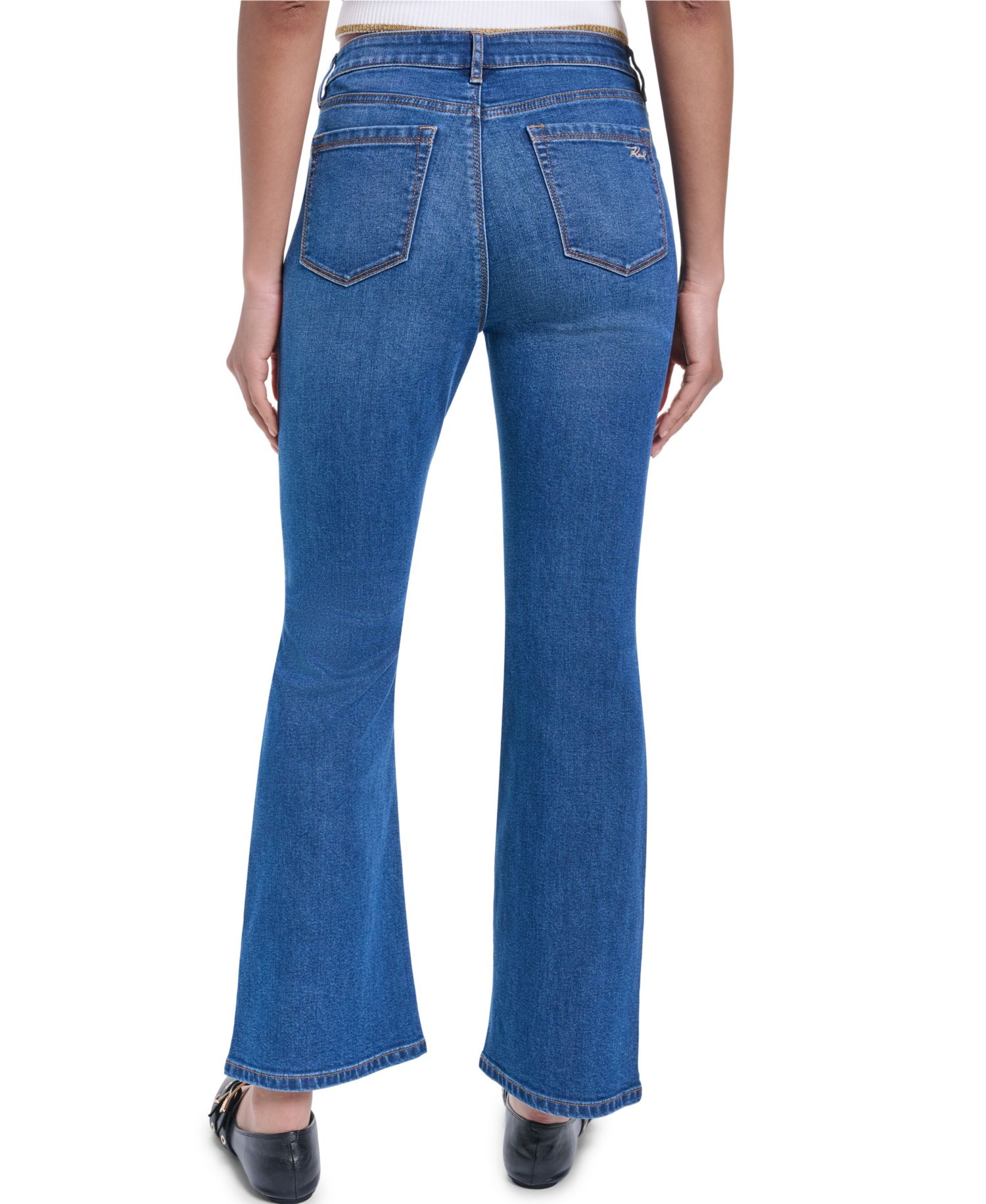Petite Mid-Rise Charm Detail Pants