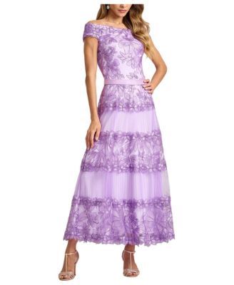 Women's Adriane Floral Embroidered Tea-Length Dress