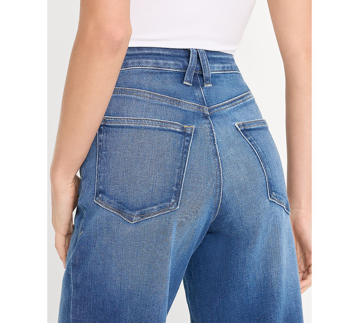 Good American Women's Soft Tech Good Waist Palazzo Jeans view 6 — MAYCSS fashion products