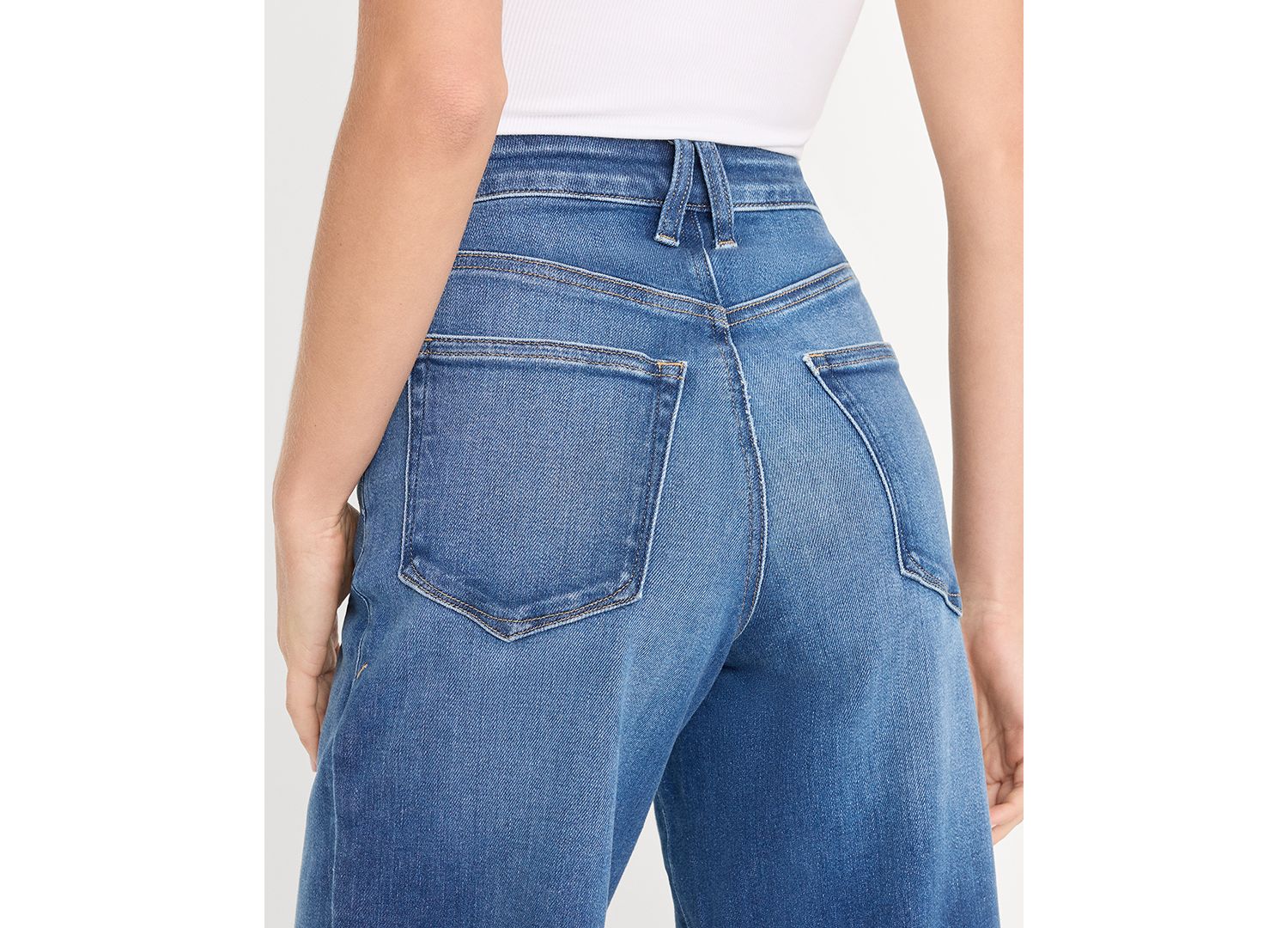 Petite Soft Tech Good Waist Palazzo Jeans
