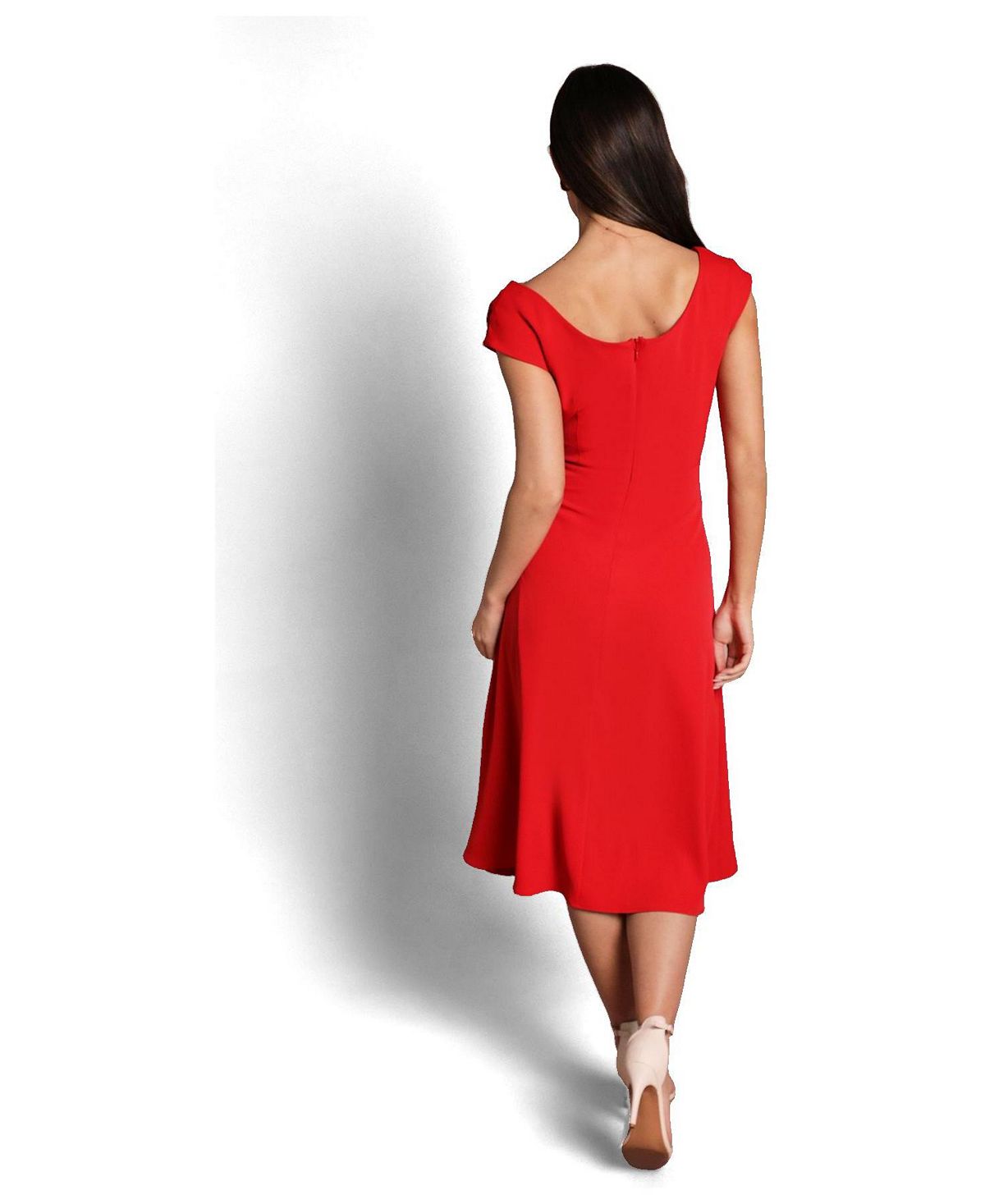 Coast Women's Off Shoulder Crepe Midi Dress view 3 — MAYCSS fashion products