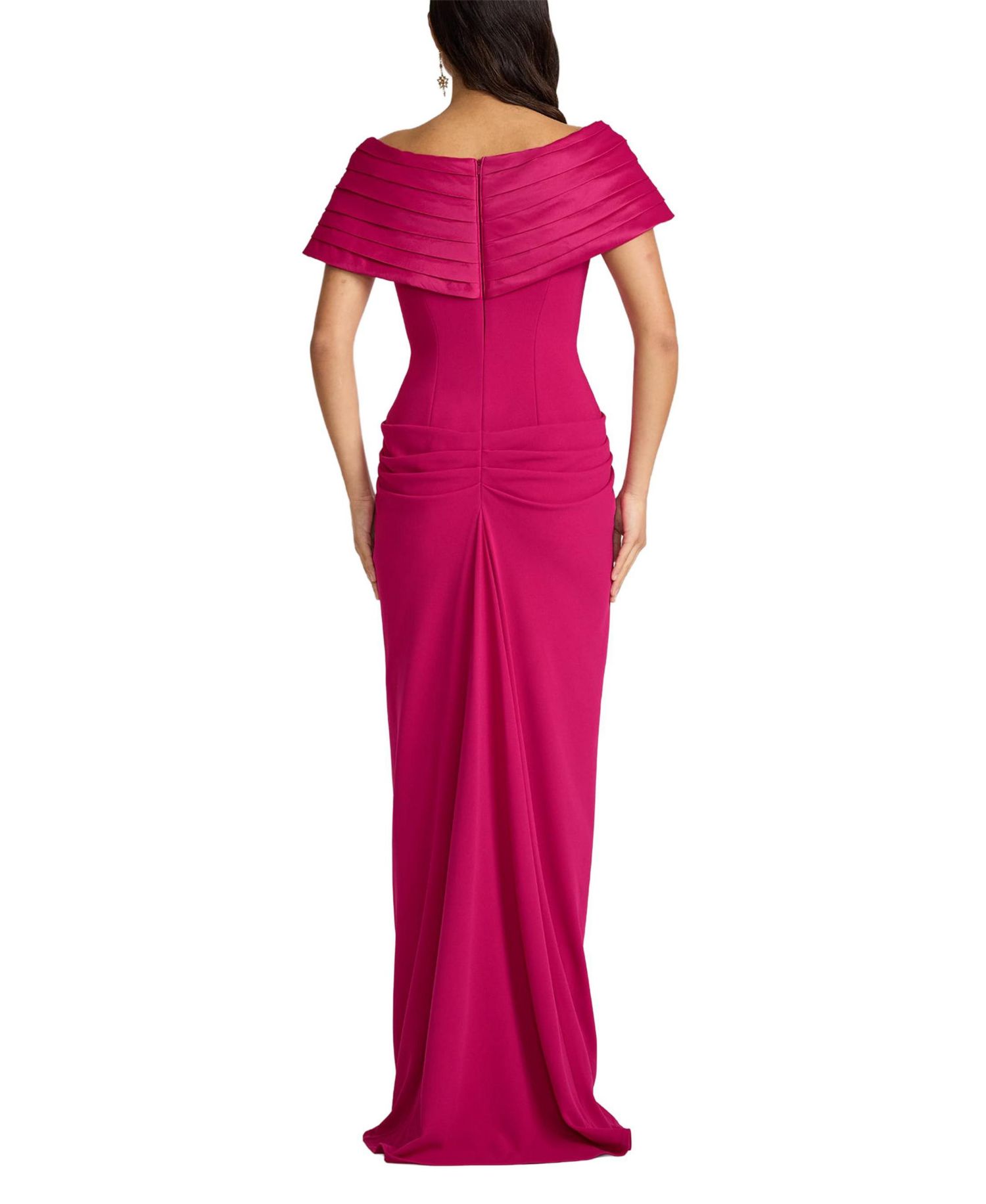 Women's Seraphine Pleated Portrait Collar Gown