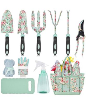 Garden Tools Set Heavy Duty Rubber Handle Gifts Women Mom