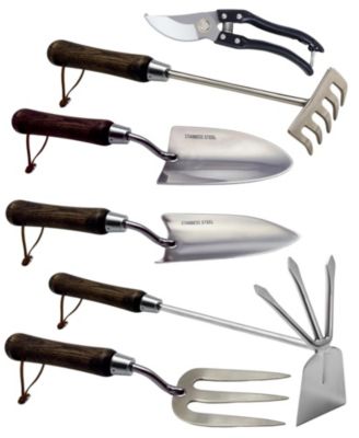 Garden Tool Set 6 Heavy Duty Stainless Steel Hand Tools