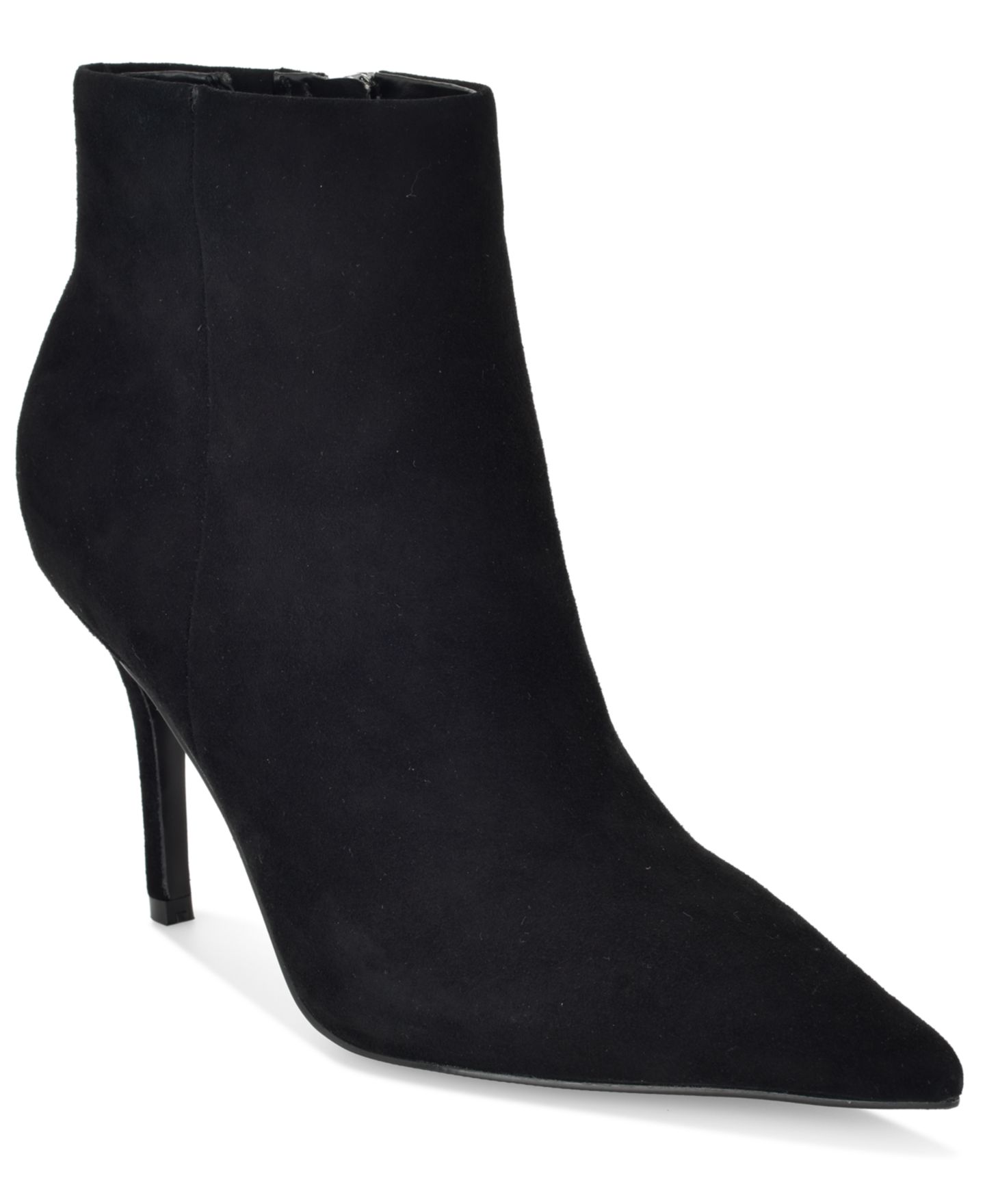 Женские ботинки Nine West Galz Pointed Toe Ankle Dress Booties, цвет: Чёрный замшевый — фото 1