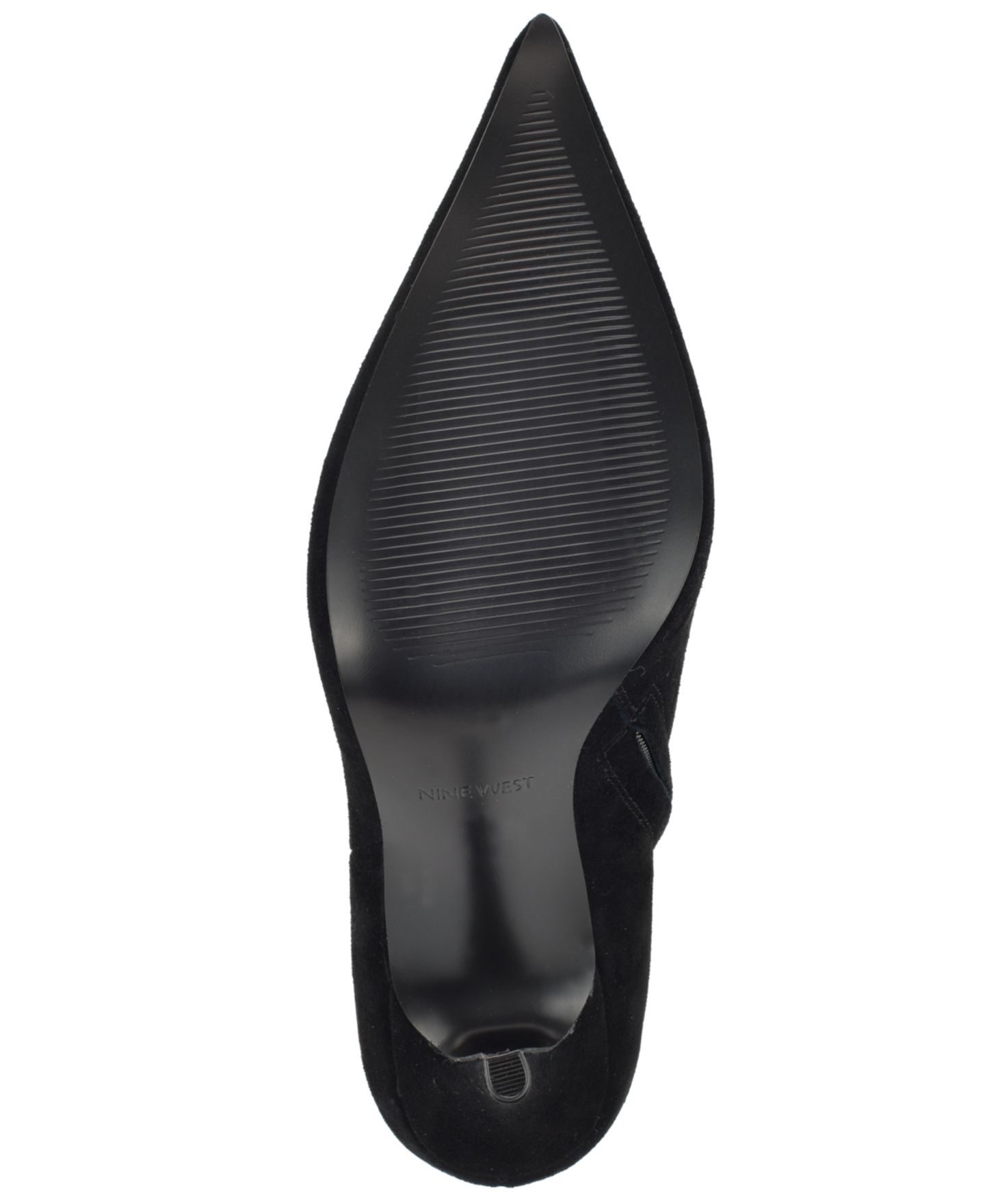Женские ботинки Nine West Galz Pointed Toe Ankle Dress Booties, цвет: Чёрный замшевый — фото 5