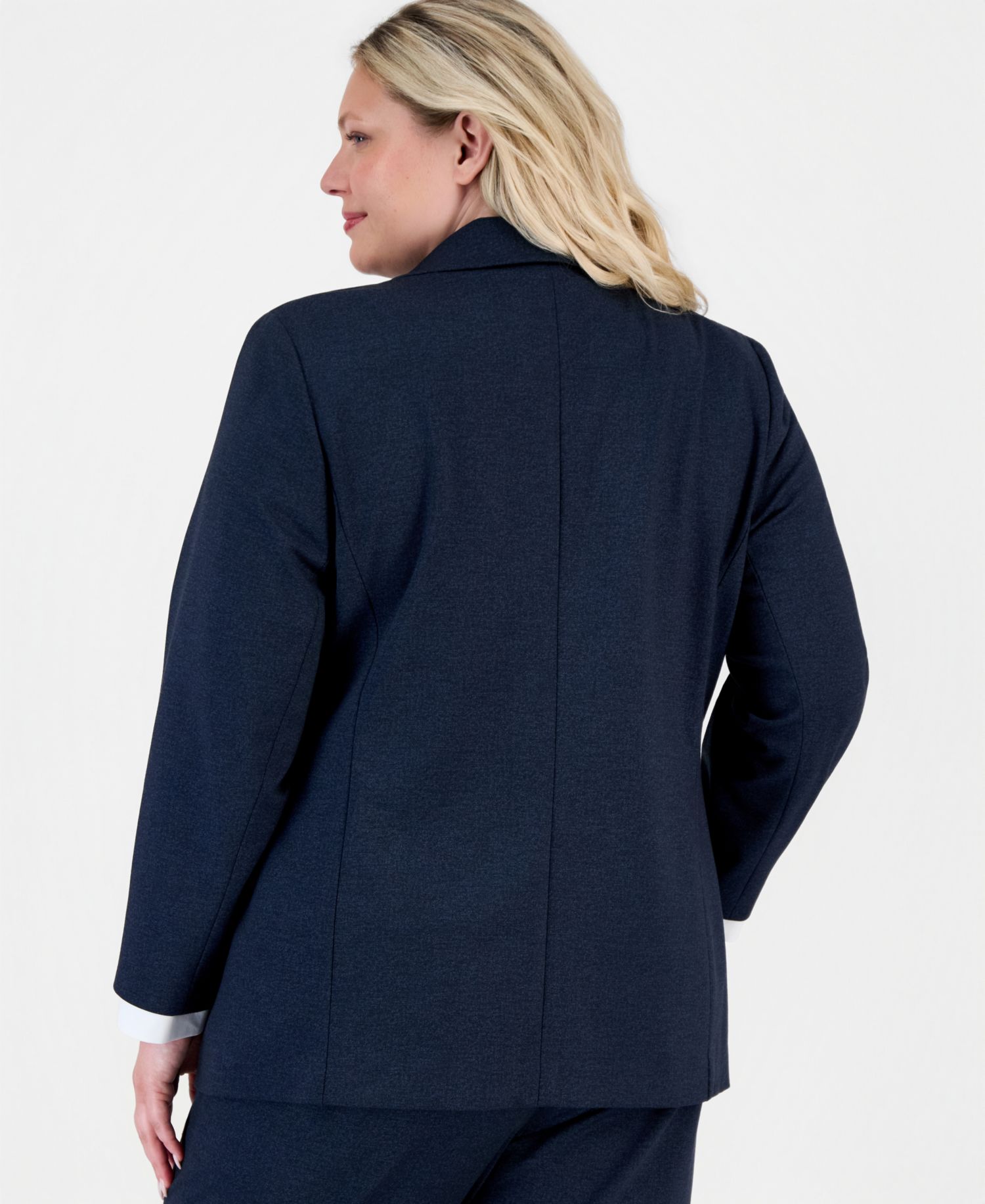 Plus Size Double-Breasted Notch-Collar Blazer