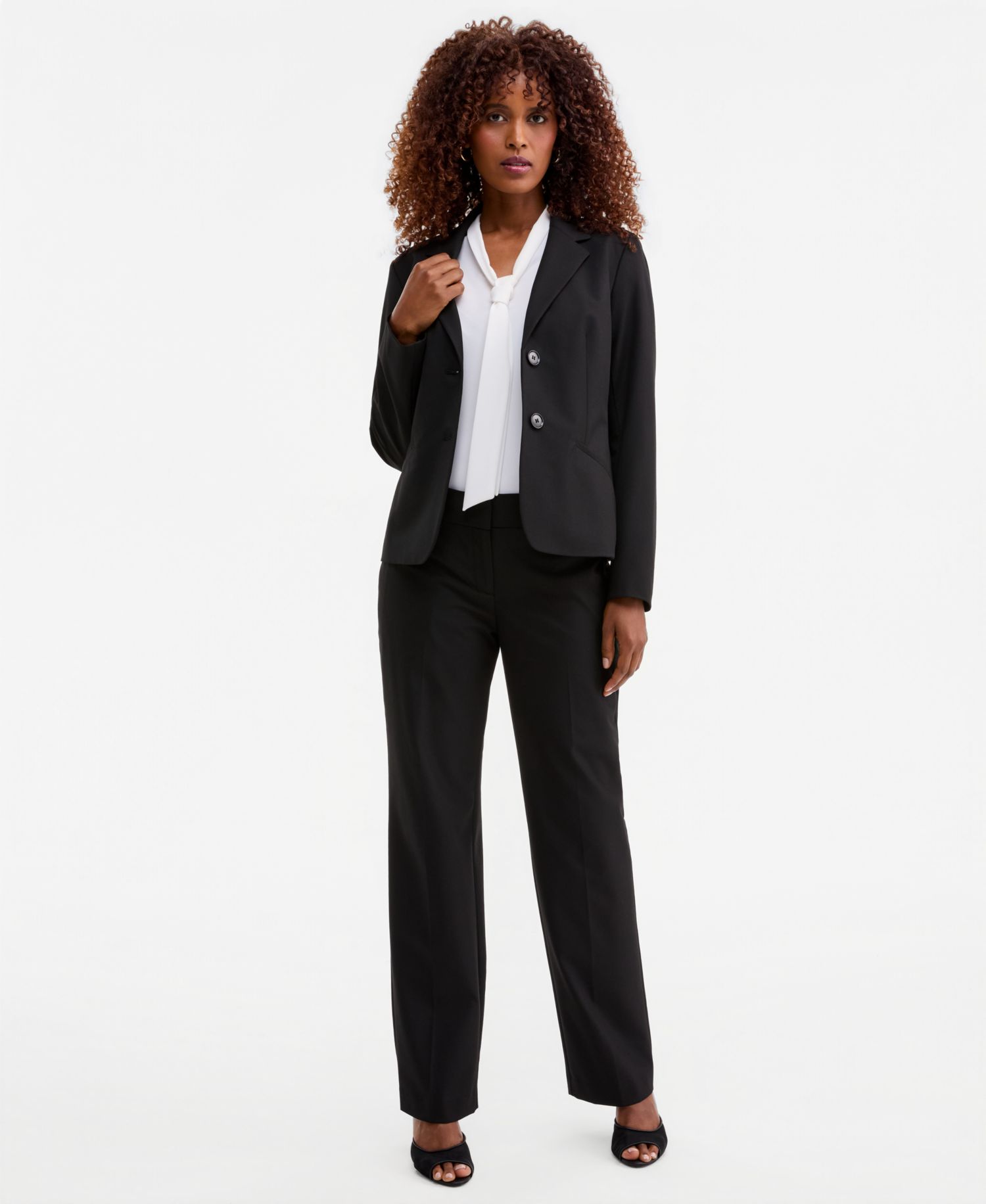 Women's Machine Washable Two-Button Blazer, Regular & Petite
