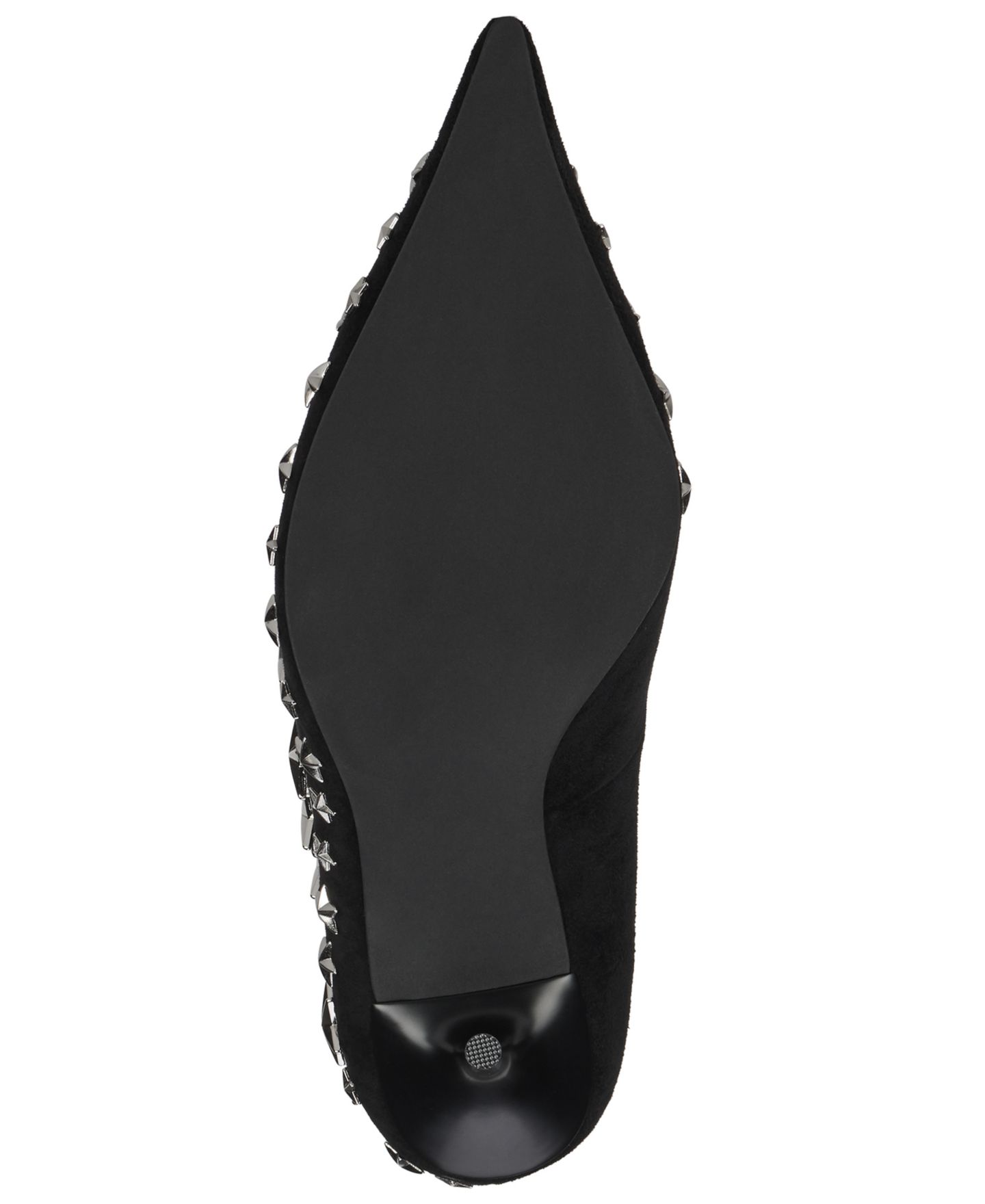Женские туфли Jeffrey Campbell Star-Studded Slip-On Pumps, цвет: Чёрный замшевый / Серебряный — фото 5