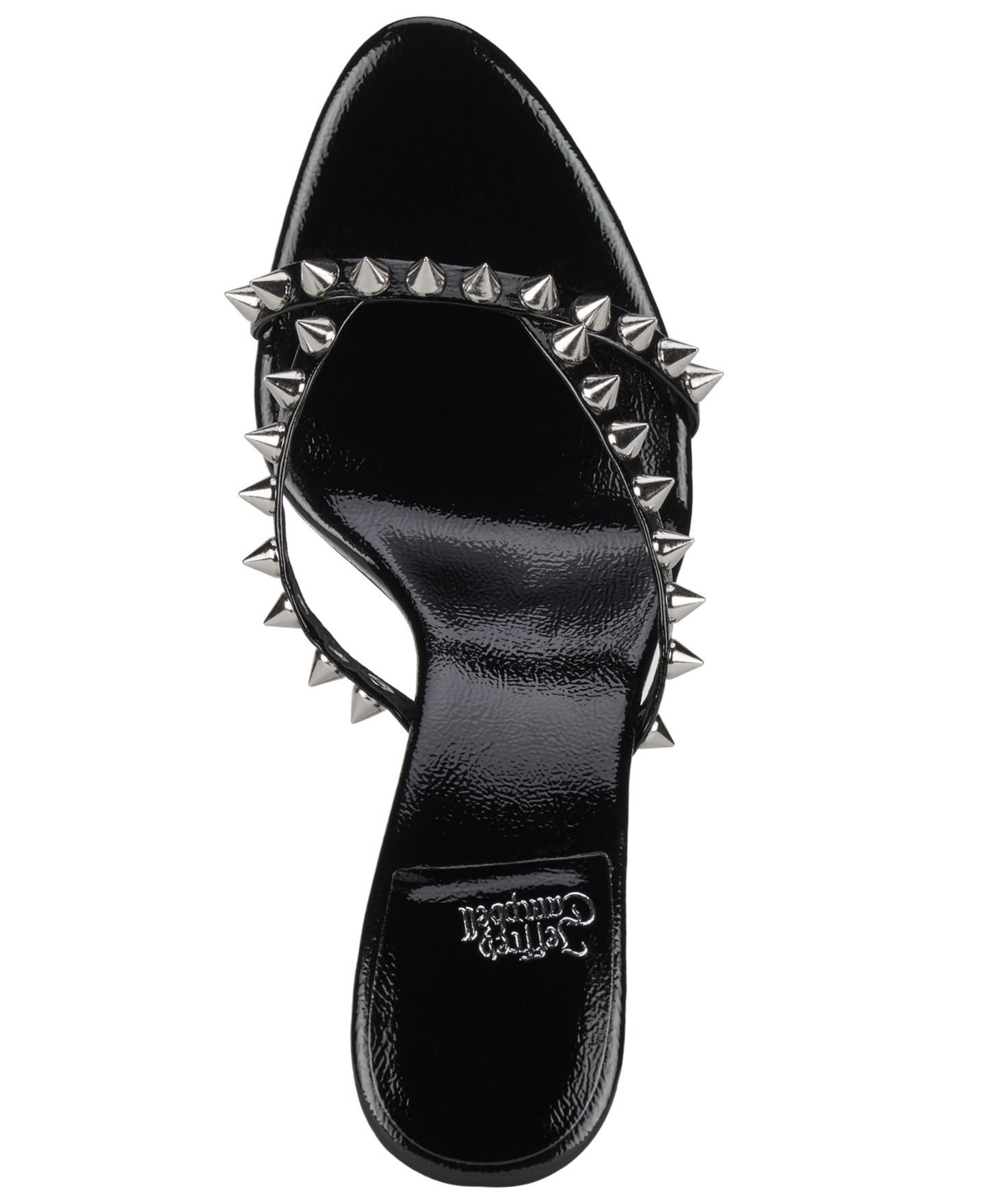 Женские сандалии Jeffrey Campbell Gabriette Strappy Studded Dress Sandals, цвет: Чёрный лаковый / Серебряный — фото 4