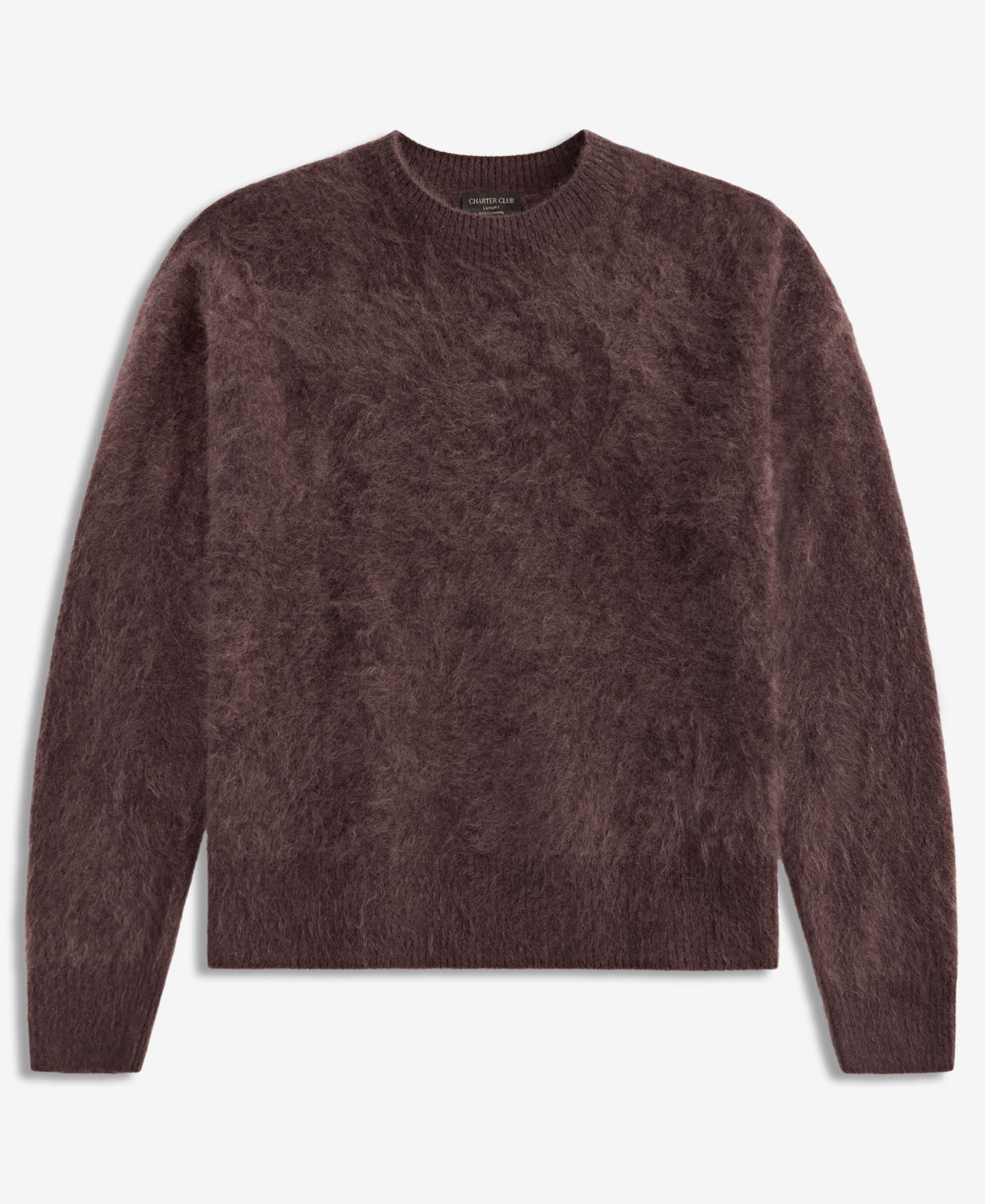 Женский свитер Charter Club 100% Cashmere Brushed Crewneck, цвет: Кофейный — фото 5