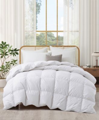 UNIKOME 300 Thread Count Cotton All-Season Goose Feather Comforter, Twin