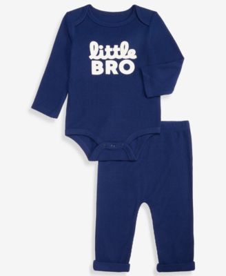 Baby Boys' Little Bro Bodysuit & Pants, 2-Piece Set