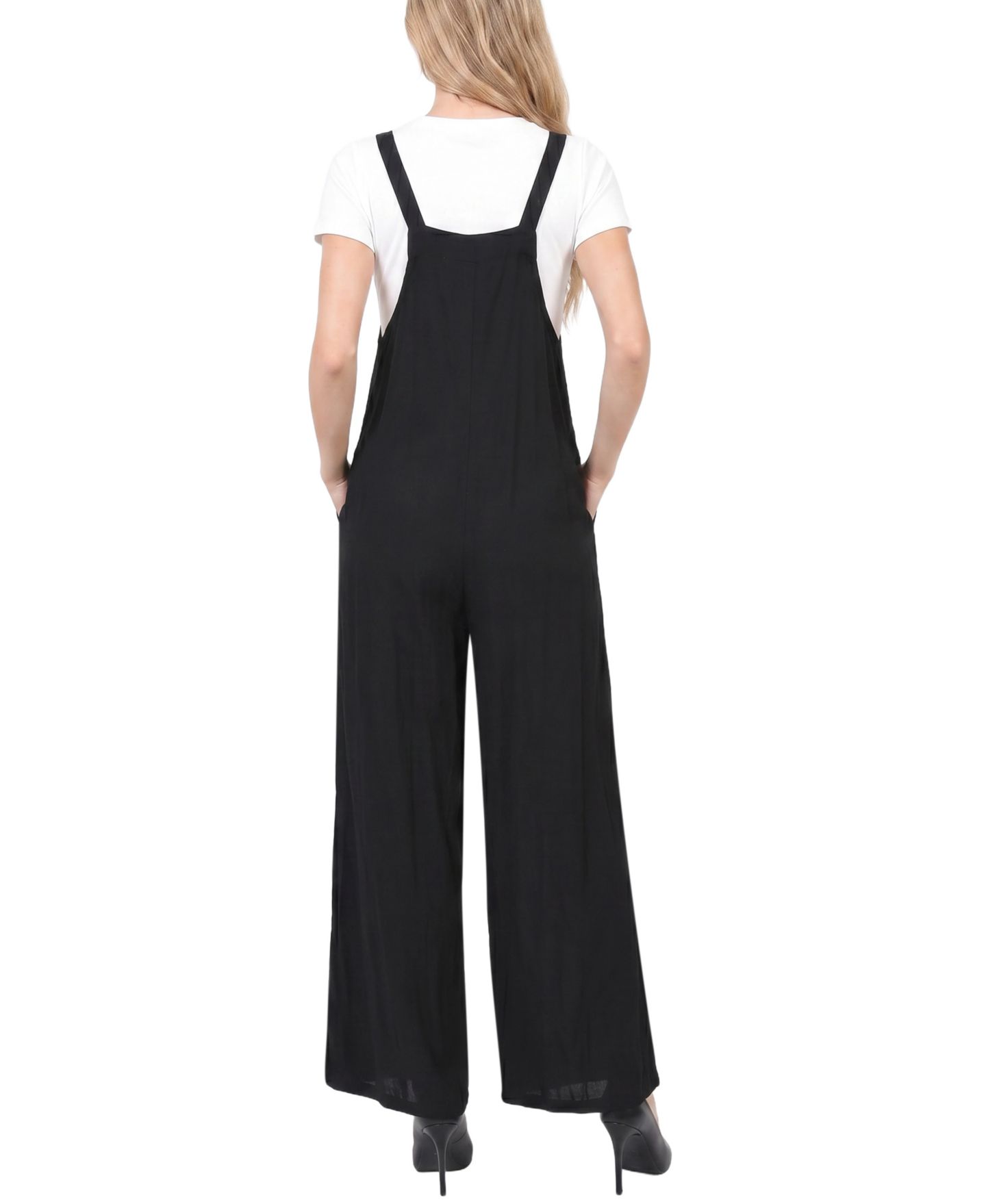 Женский комбинезон NY Collection Petite Sleeveless Jumpsuit, цвет: Чёрный — фото 4