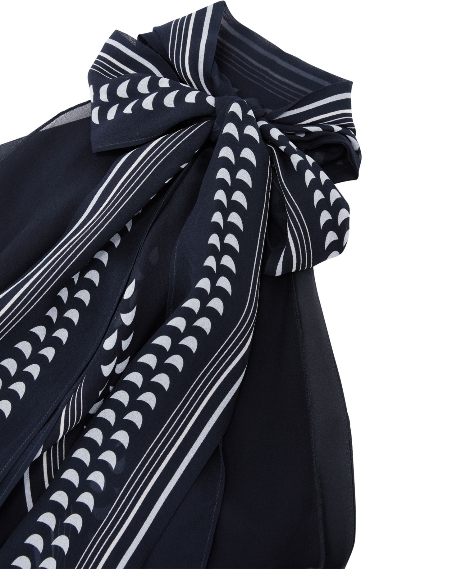 Women's Scarf-Print Tie-Neck Maxi Dress