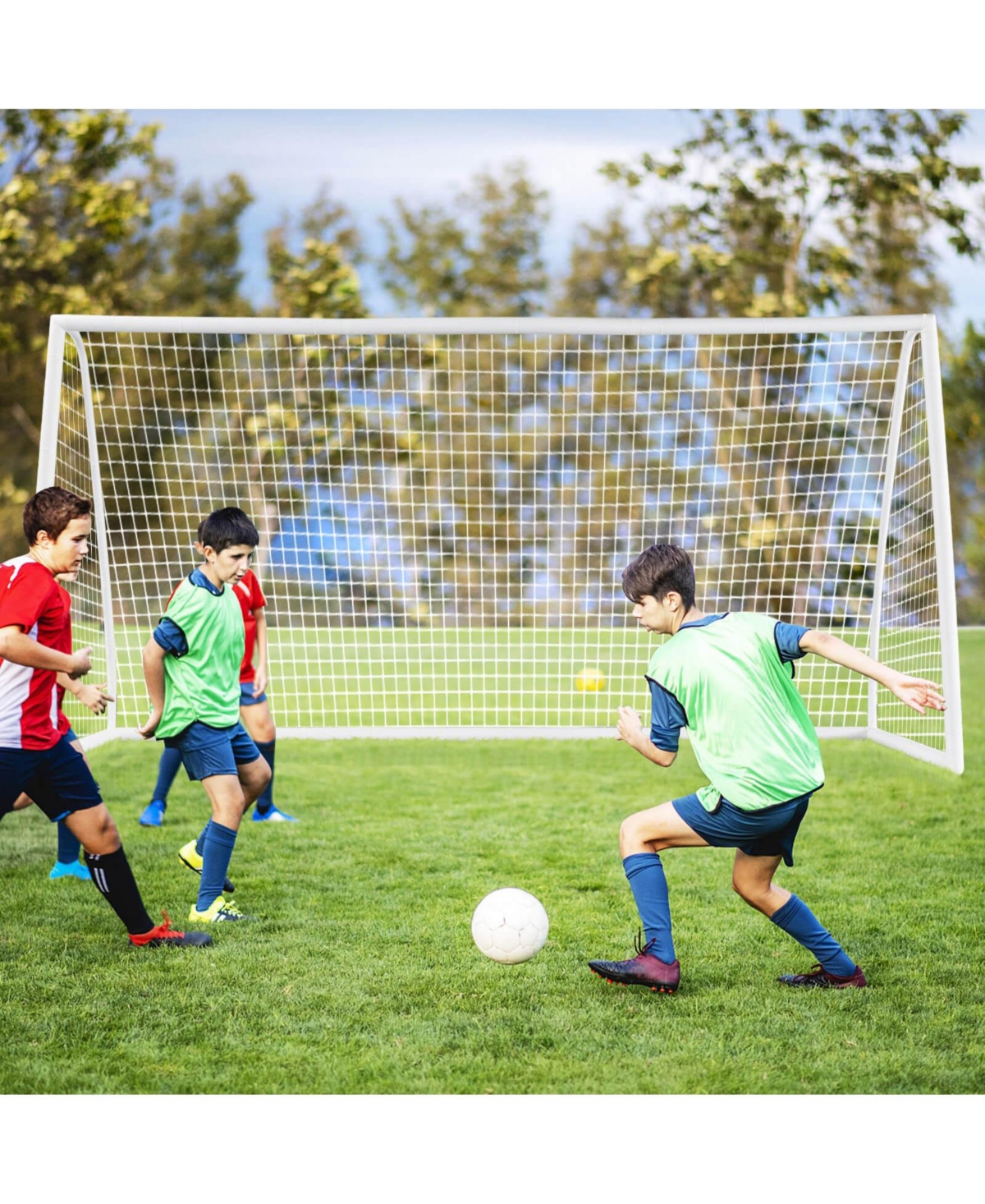 Mecale Backyard Soccer Goal with Pvc Frame and High-Strength Net
