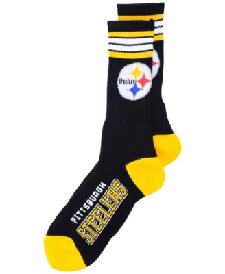 For Bare Feet Chicago Blackhawks Stripe Deuce Socks - Adult Crew Socks, Officially Licensed NHL