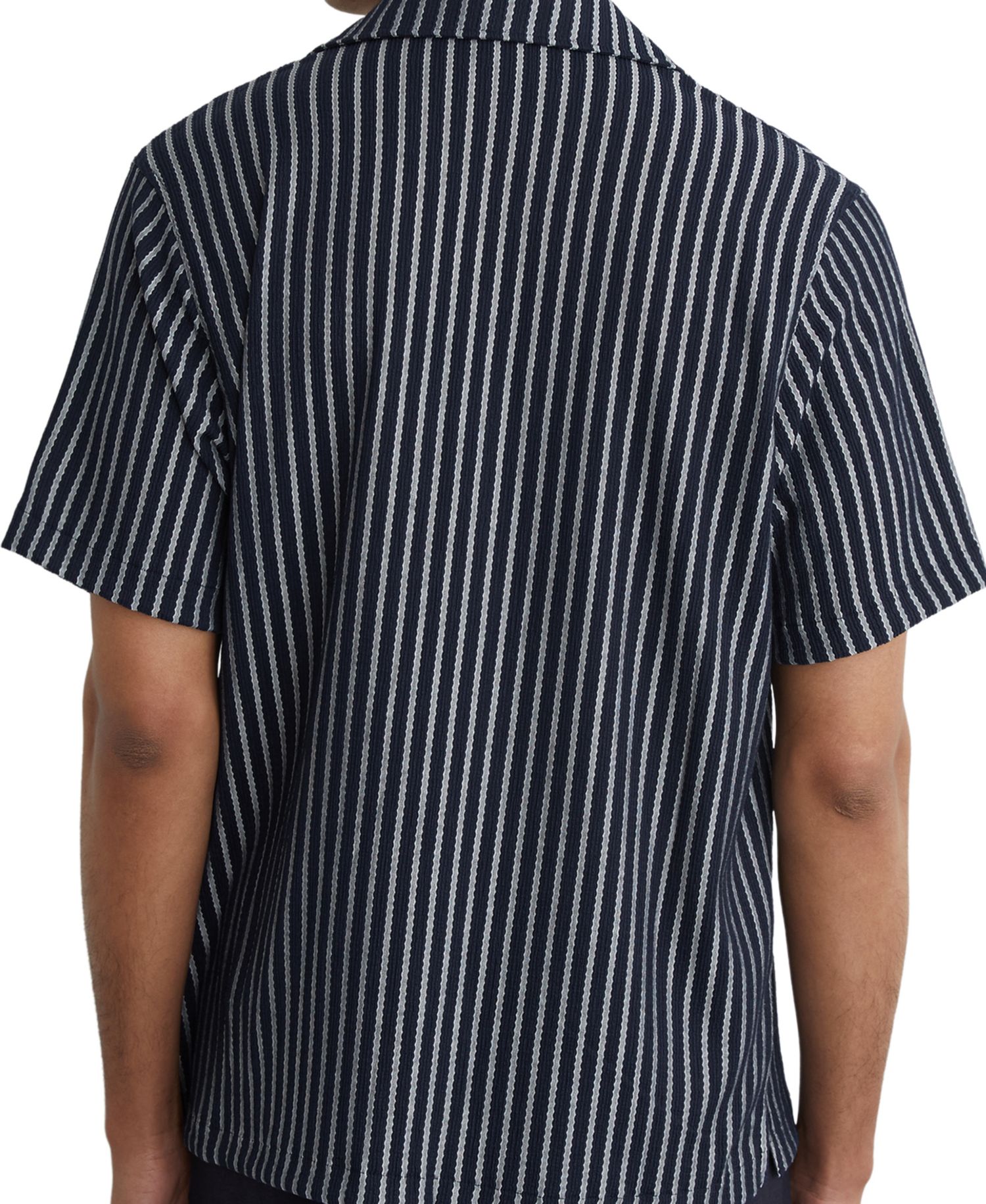 Men's Griff Textured Stripe Cuban Shirt