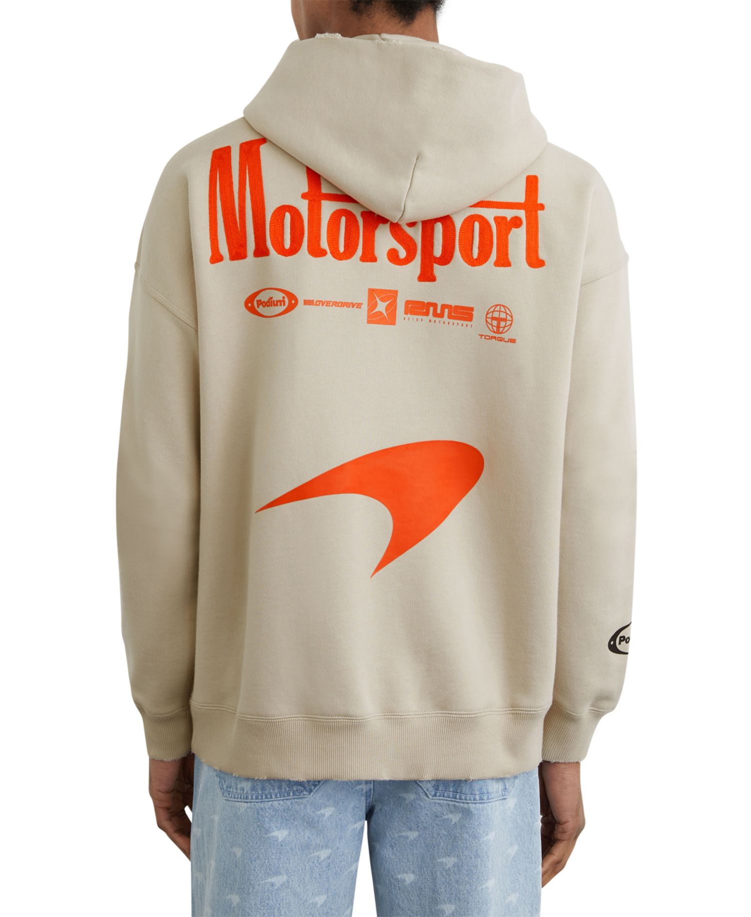 Men's Ashlam Zip Through Motorsport Embroidered Hoodie