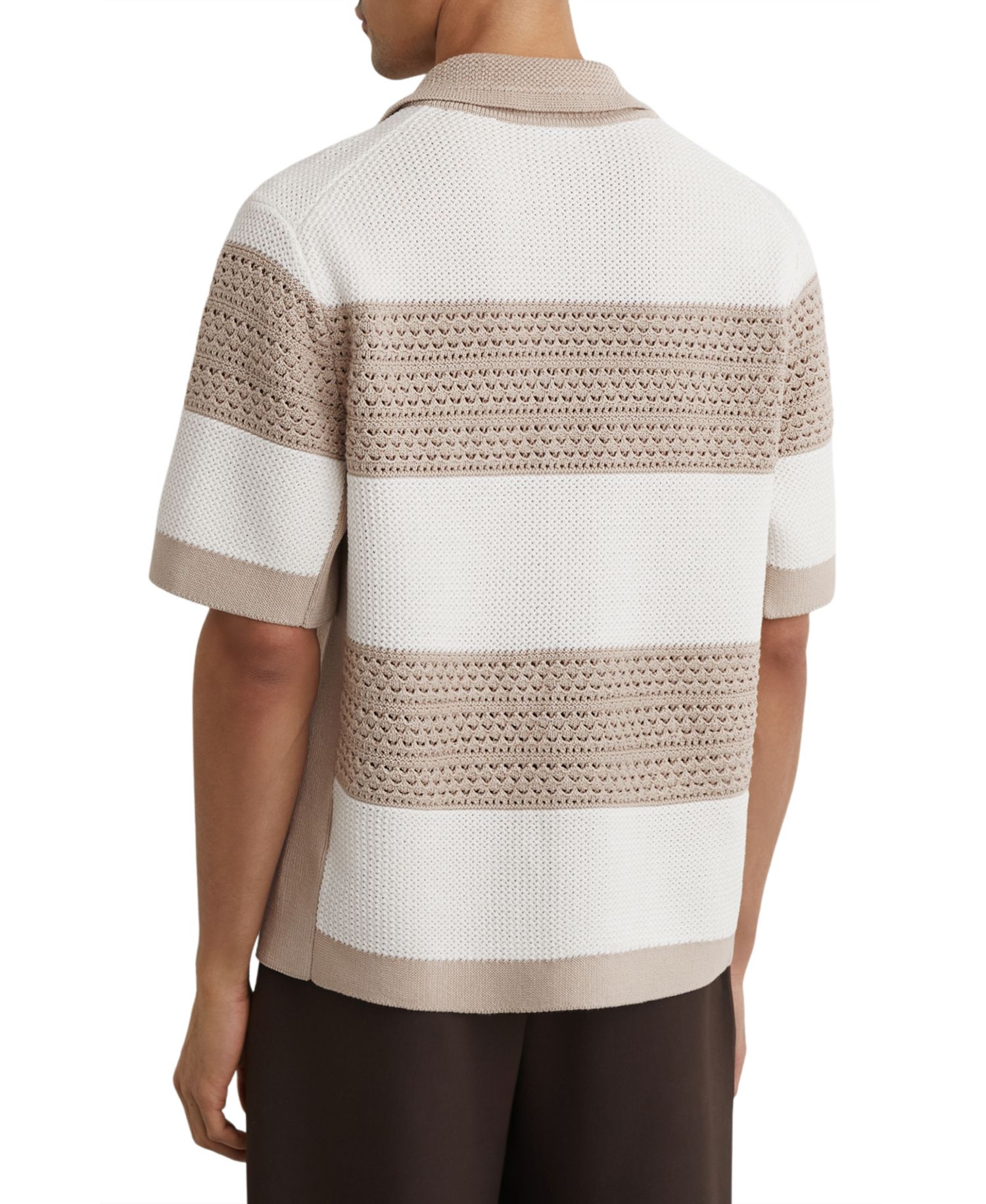 Men's Marek Button Through Block Stripe Shirt