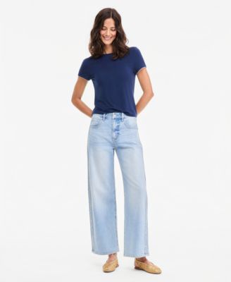 Women's Mid-Rise Side-Stripe Low Curve Jeans