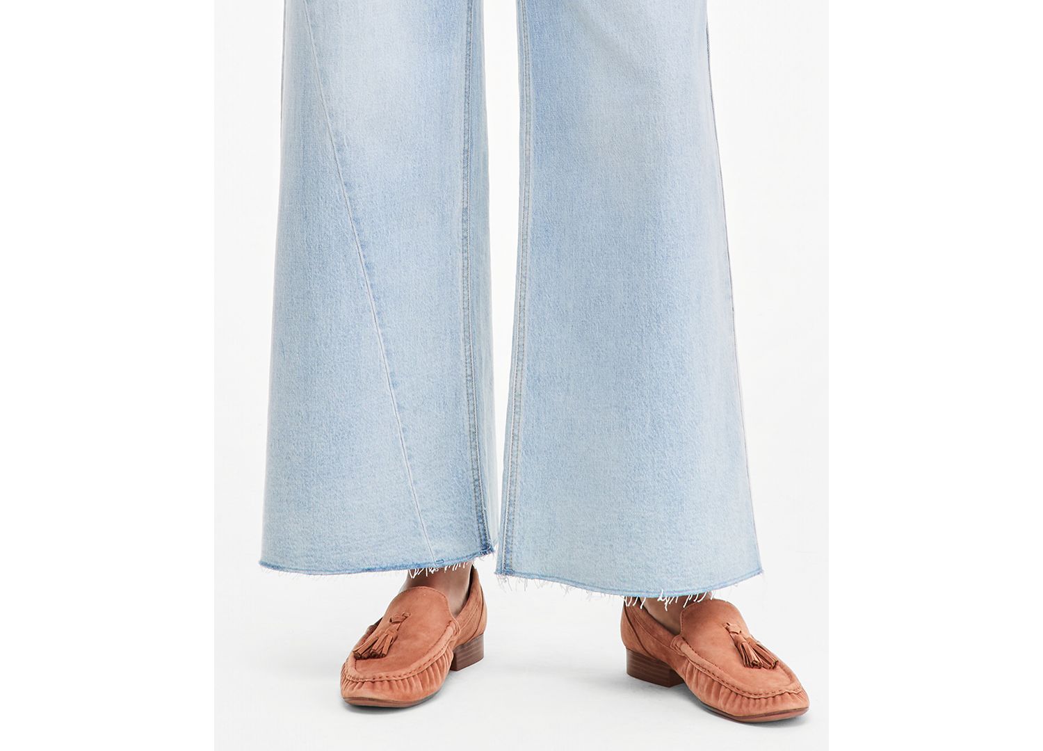 Women's High-Rise Twist Seam Wide-Leg Jeans, Regular & Short