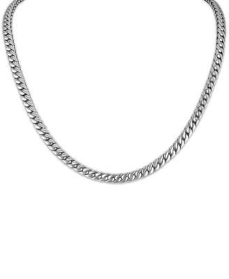 Double Layer Curb Link Chain Necklace in Stainless Steel