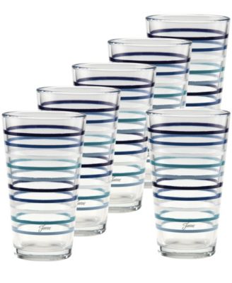 Coastal Blues Tapered Cooler Glasses, Set of 6