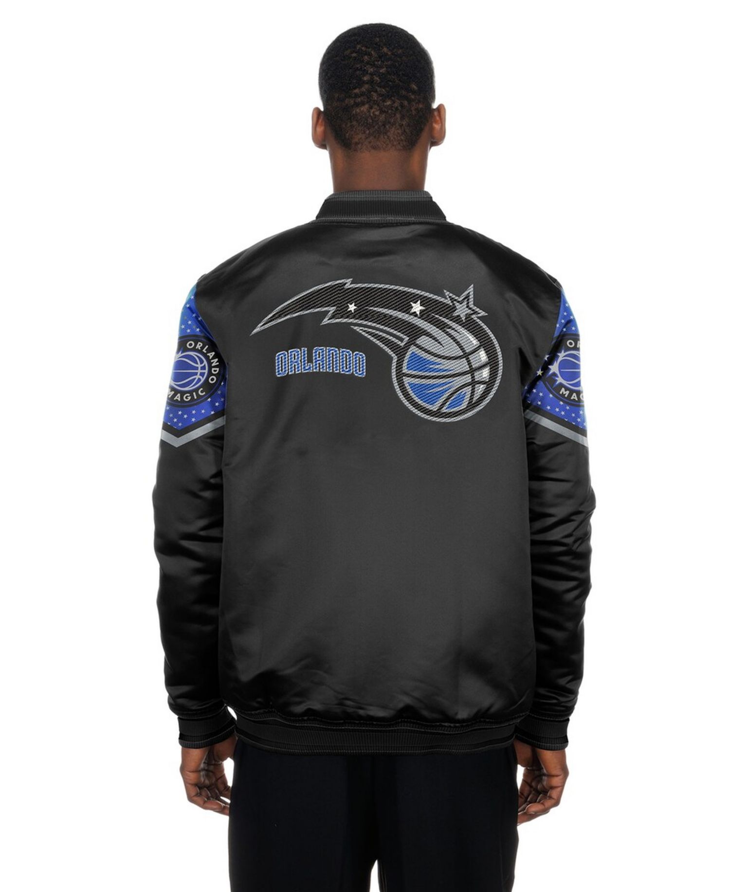 Men's Black Orlando Magic 2025/26 City Edition Full-Snap Satin Jacket