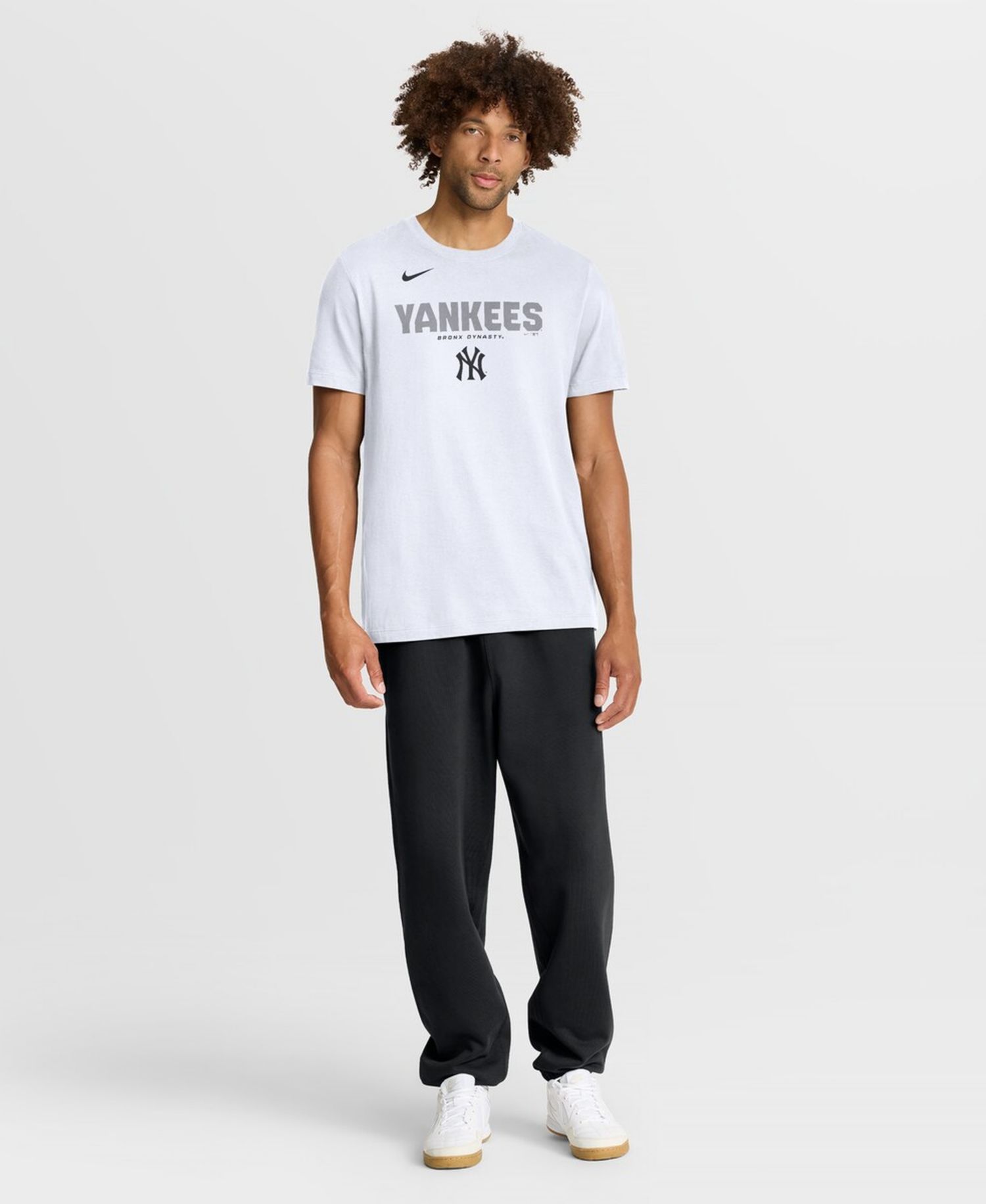 Men's White New York Yankees Bold Team Name T-Shirt