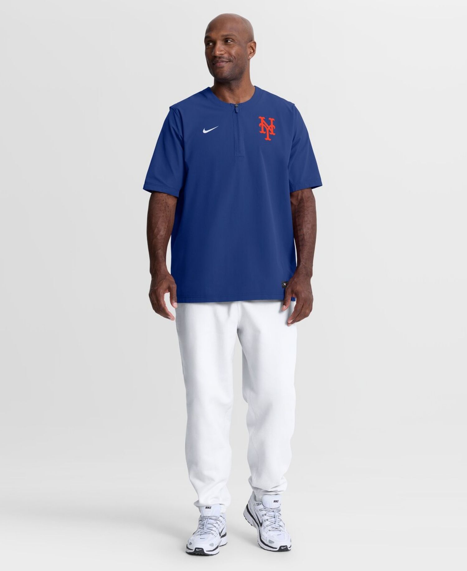 Men's Royal New York Mets Authentic Collection Dri-FIT Quarter-Zip Windshirt