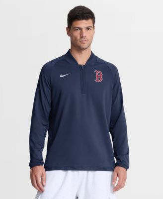 Men's Navy Boston Red Sox Authentic Collection Dri-FIT Raglan Half-Zip Pullover